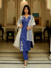 Ocean Breeze Kurta Set With Embriodery